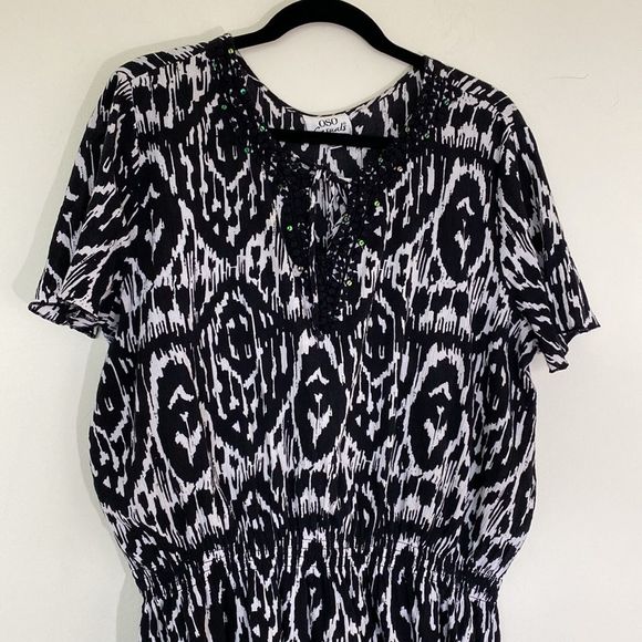 Oso casual two piece skirt, size extra, large, black, and white - Picture 4 of 10